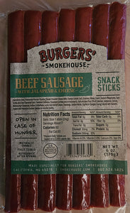 Burger's Smokehouse Beef w/ Jalapeno & Cheese Sticks