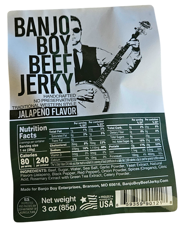 Banjo Boy Jalapeno Jerky